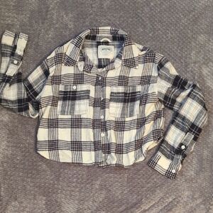 Urban Pipeline Kids Plaid Shirt - Black and White